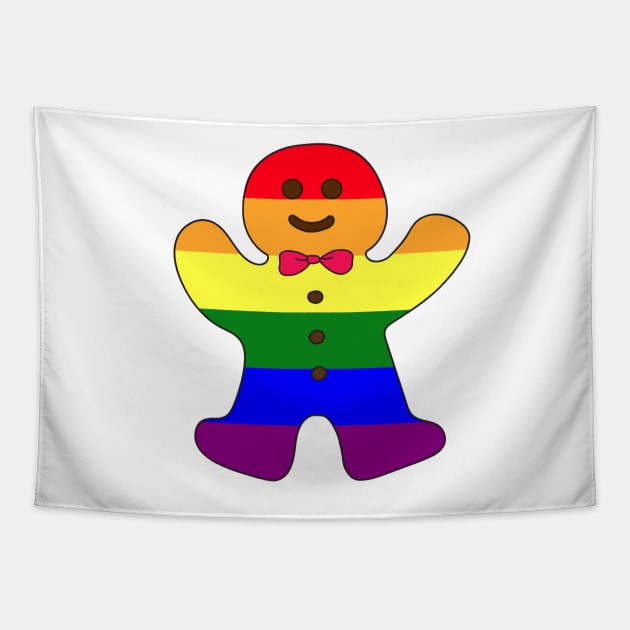 Christmas gay pride celebration Tapestry by Nalidsa