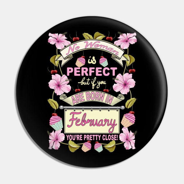 February Woman Pin by Designoholic