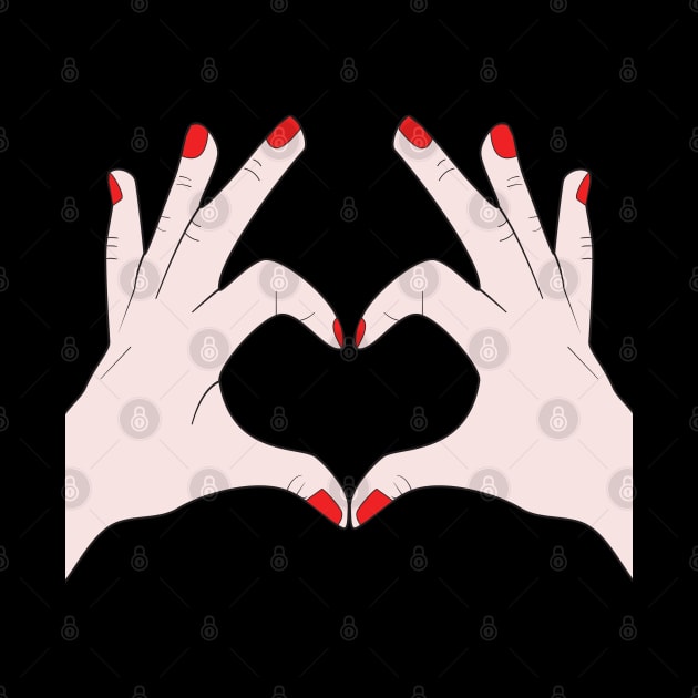 Hands Making Heart Shape Love Sign Language Valentine's Day by Okuadinya