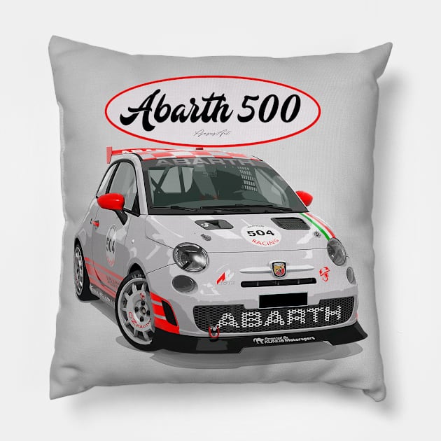 ABARTH 500 504 Pillow by PjesusArt