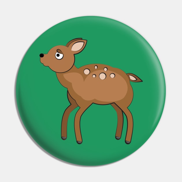 Cute Baby Deer Pin by evisionarts