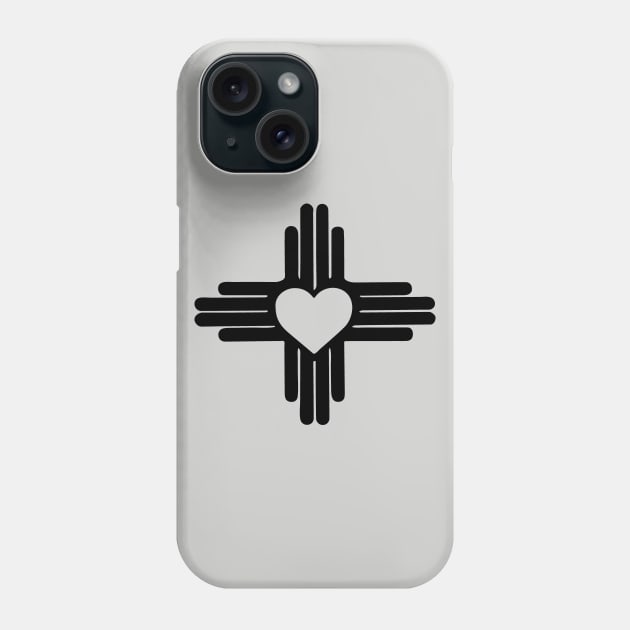 Zia with Heart Symbol - New Mexico State Flag Phone Case by DeadBeatElite