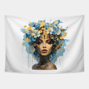 Floral girl Tapestry