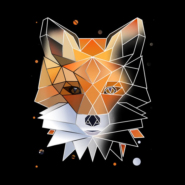 Geometric Fox Shirt Polygon Wild Cute Animal by JaydeMargulies