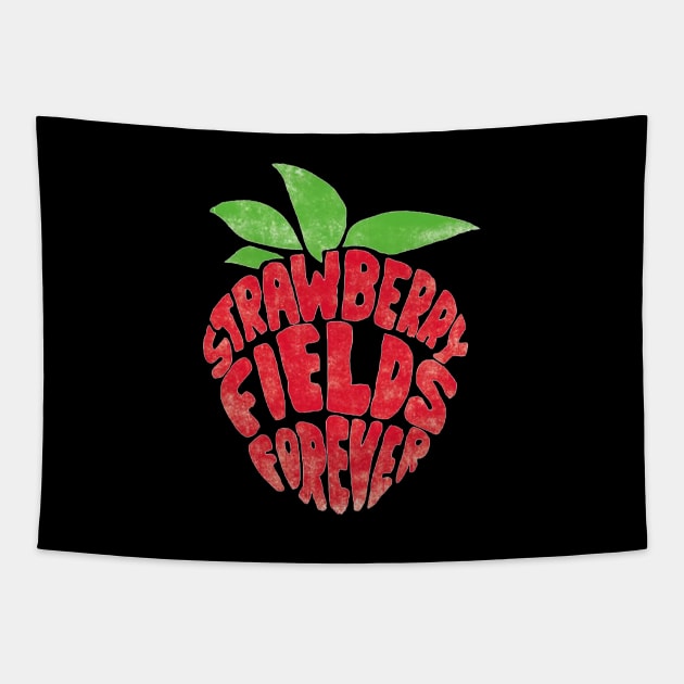 Strawberry Fields Forever Song Tapestry by MucisianArt