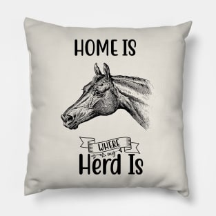 Horse Head with Horse Lover Text Pillow