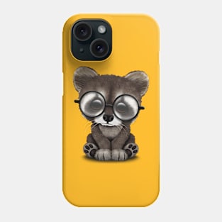 Cute Nerdy Raccoon Wearing Glasses Phone Case