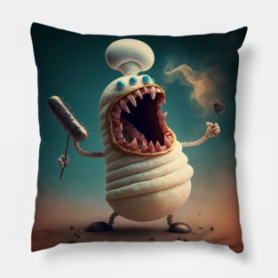 Worm Chef Screams At Customers! Pillow