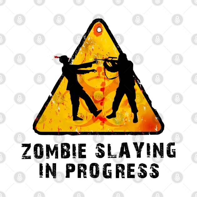 Zombie slaying in progress by kamdesigns