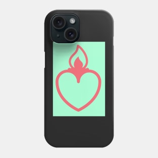 Cute Flaming Heart Phone Case