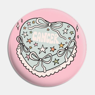 Cancer Heart Cake Pin