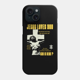 jesus loves you vintage art Phone Case