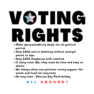 Voting Rights for ALL (black on light) T-Shirt