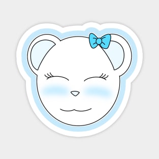 Cute Polar Bear Girl Magnet