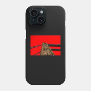 Tower Bridge - Red Phone Case