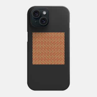 Traditional Japanese Sayagata Geometric Pattern in Fall Colors Phone Case