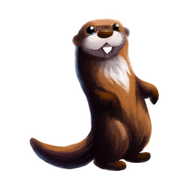 Cute Otter Drawing by Play Zoo