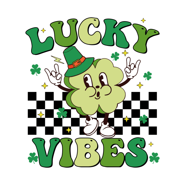 Groovy Lucky Vibes St Patrick's Day Teachers, Teacher Irish by artbyhintze