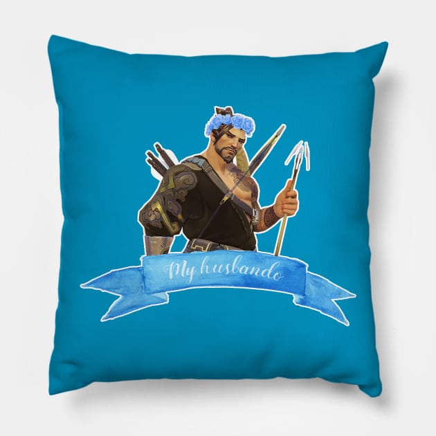 Hanzo is my husbando Pillow by ArloDeer