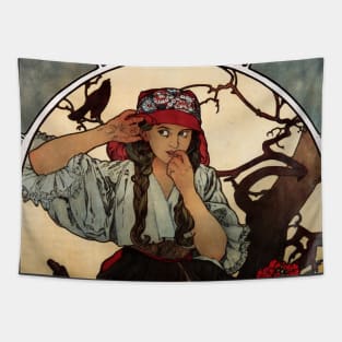 Moravian Teachers' Choir by Alfons Mucha Tapestry