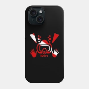 idive Dive Flag scuba diver Diving art original Phone Case