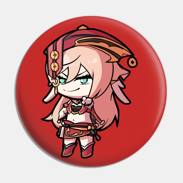 Chibi Yanfei - Genshin Impact Pin by MangaXai