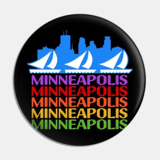 Minneapolis Rainbow Skyline Pin