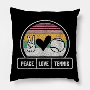 Peace Love Tennis Cute Design for men Women Teen Little Girl Pillow