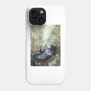 Sloth bear watercolor Phone Case