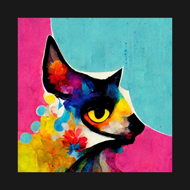 Abstract Cat by n23tees