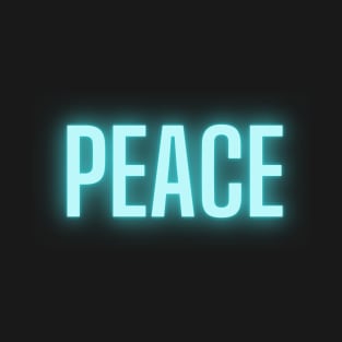 peace blue glowing design T-Shirt