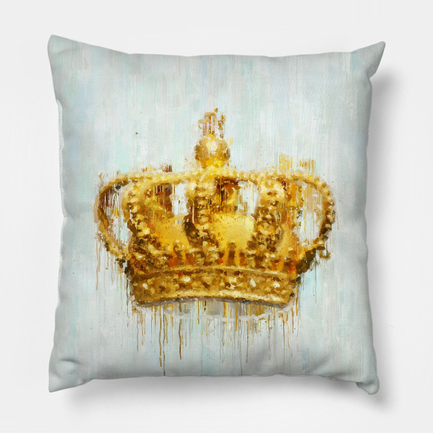 Painted Crown Koningsdag Pillow Teepublic