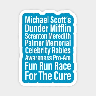 Michael Scott's Dunder Mifflin Fun Run Magnet