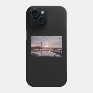 St Marys Island Lighthouse Sunrise Phone Case