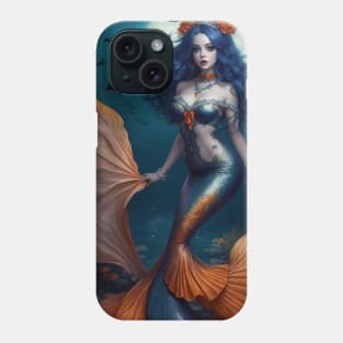 Orange Rose Mermaid Phone Case