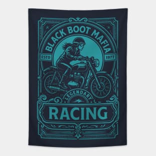 Girls Motorcycle Racing Tapestry