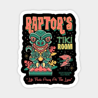 Raptors Tiki Room Creepy Cute Monster Island Vacation Magnet