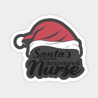 Santa's Favorite Registered Nurse Christmas, Perfect Christmas nurse gift idea Magnet