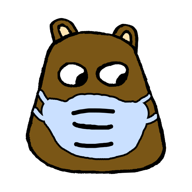 Groundhog in a facemask by Mookle