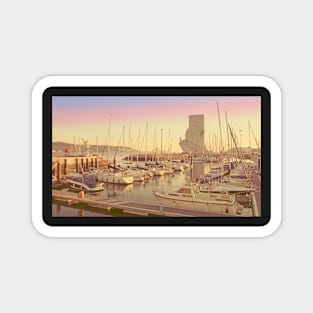 docks sunset Magnet