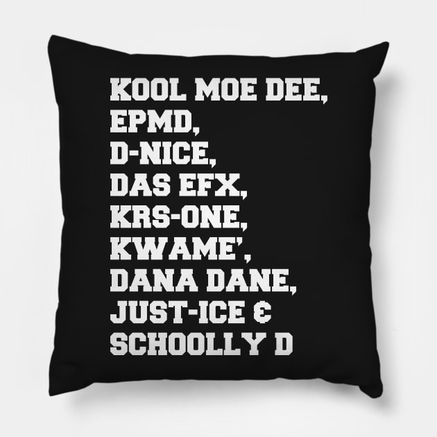 Old School Hip Hop Artist Who Changed the Game Pillow by SaintandSinner