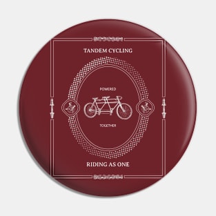 Tandem Cycling Riding as One Pin