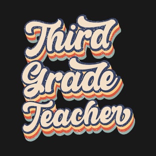 Vintage 3rd Third Grade Teacher Back To School Gifts T-Shirt