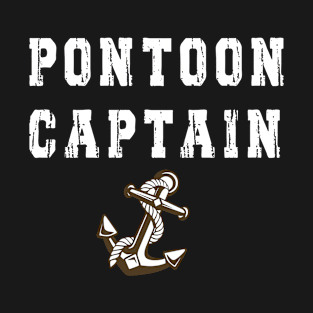 Pontoon Captain Distressed, Anchor Captain Skipper Gift T-Shirt