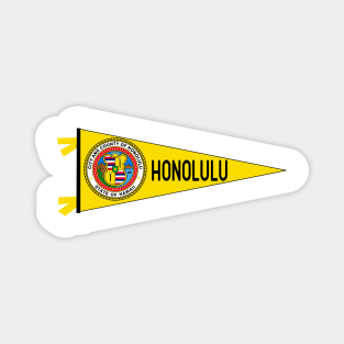 Honolulu Flag Pennant Magnet