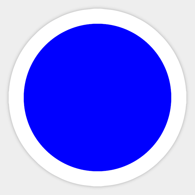 Bright Blue Happy Dot - Blue Dot - Sticker | TeePublic