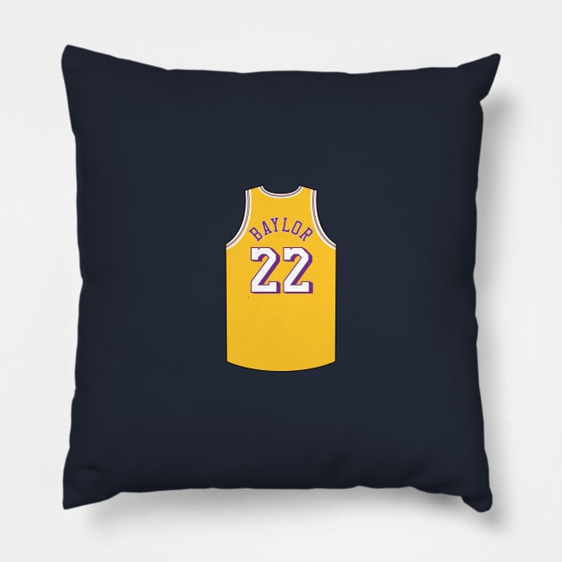 Elgin Baylor Los Angeles Jersey Qiangy Pillow by qiangdade