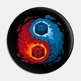 Ying Yang Dice Pin