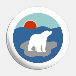 Polar Bear on Ice Floe Pin