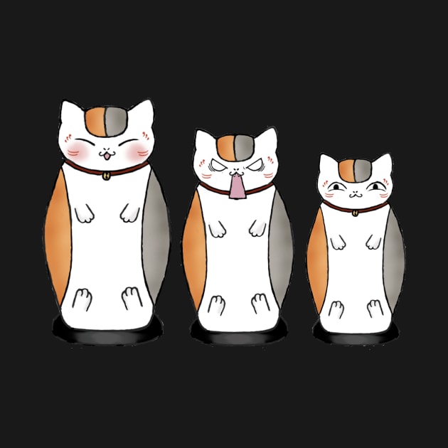 Nyanko sensei from Natsume yuujinchou Russian Dolls by krazykageyama